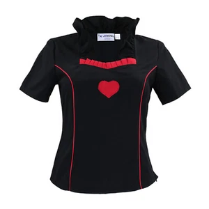 Blusa tradicional blusa tradicional mujer blusa Dirndl negra roja corazón vegana 36 nueva - Imagen 1 de 5