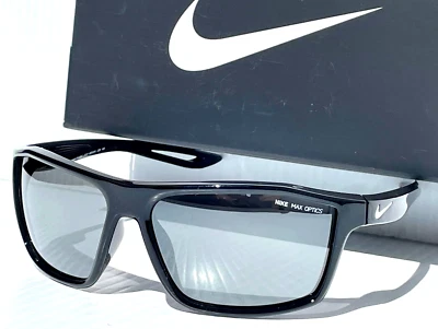 NUEVO NIKE LEGEND S Marco Negro Brillante Plateado Lente Espejo Gafas de Sol EV1061 010 Foto 1 de 4