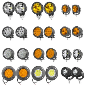 Bumper Driving Pods 2"3"4"5" Inch Round LED Fog Lights Spot/Flood Offroad SUV - Picture 1 of 133