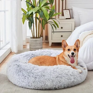 Cat Bed, Anti-Anxiety Donut Cuddler Warming Cozy Soft Round Bed - Picture 1 of 6