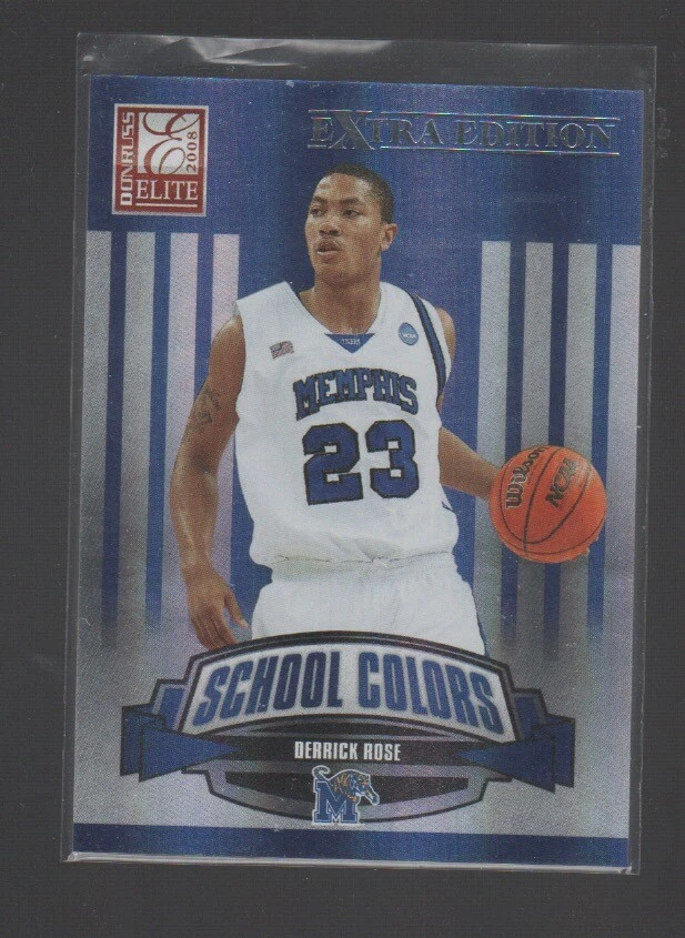 DERRICK ROSE 2008 DONRUSS ELITE EXTRA EDITION SCHOOL COLORS ROOKIE /1500 - Image 1 of 1