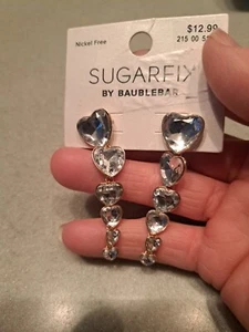 Valentinstag Herz SUGARFIX by BaubleBar Kristall Statement Ohrhänger Gold - Bild 1 von 3