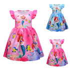 Kids Girls Mermaid Ariel Costume Skirt Birthday Party Fancy Dress Princess Dress