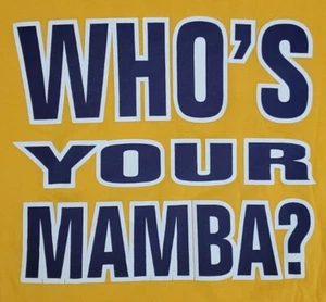 Camicia Kobe Bryant uomo grande chi è il tuo Mamba? Maglietta MVP #24 Lakers NBA adulto A25 - Foto 1 di 7