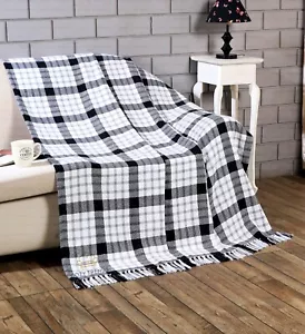 Plaid Buffalo Checker Plaid Throw Blanket Soft Microfiber Fleece for Sofa Couch - Picture 1 of 4