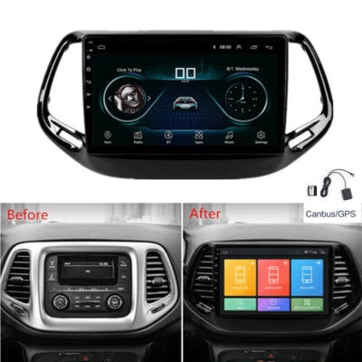 10Zoll Android 10.1 Autoradio GPS Stereo Wifi 2+32GB Für Jeep Compass 2017-2020 - Bild 1 von 4