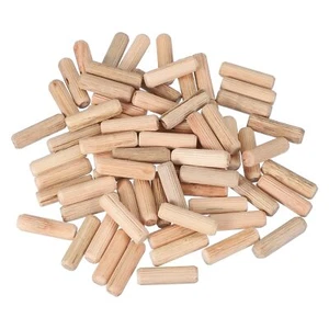 Wooden Dowel Pins 3/8" x 1-3/8" 10mm x 35mm Straight Dowel Rods Wood Fluted D... - Picture 1 of 7