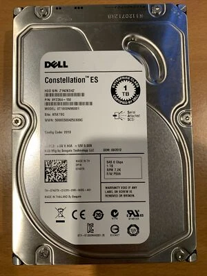 Dell ST1000NM0001 Constellation ES 1TB 7.2K RPM 6G SAS 3.5" HDD Hard Drive - Image 1 of 4