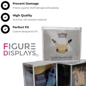NO1 Pokémon ETB PREMIUM PANTALLA DE ACRÍLICO Estuche Caja Se Adapta a Todos los Entrenadores de Élite 🙂 - Imagen 1 de 9