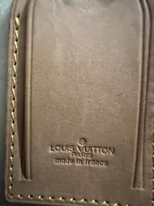Authentic Louis Vuitton Leather Name Tag -ONE PIECE - Picture 1 of 8