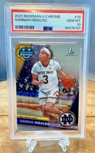Hannah Hidalgo PSA 10 1st! 2023 Bowman University Chrome 1st #26 Notre Dame Gem - Picture 1 of 4