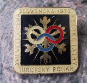 1972 Tatra Mountain Czechoslovakia 17th XVII Grand Prix Skiing Ski Pin Badge - Picture 1 of 2