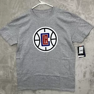 LA Clippers Primary Team Logo Fanatics Branded T-Shirt - Heathered Charcoal - Picture 1 of 5