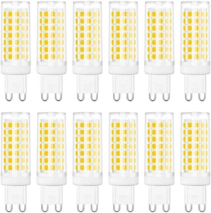 G9 LED Bulb, 6W G9 LED Bulb Dimmable, G9 Halogen Bulb 60 Watt Equivalent, Warm W - Picture 1 of 6