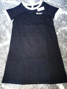  Girls justice black logo sport dress size 12 new  - Picture 1 of 3