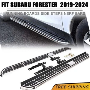 Side Steps Fits for Subaru Forester 2019-2024 Aluminum Running Boards Nerf Bar - Picture 1 of 9