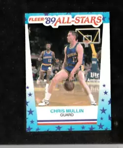 CHRIS MULLIN 1989-90 Adesivo Fleer All Stars St. John's Golden State Warriors - Foto 1 di 2