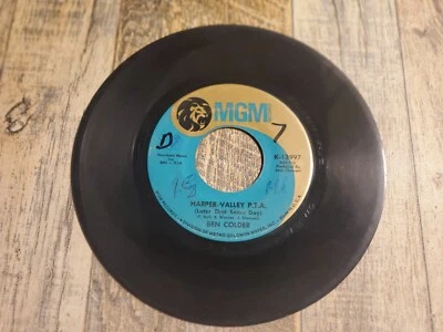 Ben Colder Folsom Prison Blues #1 1/2/ Harper Valley PTA 45 Record - Image 1 of 2