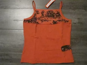 NWT! FLORETTE CASUAL SLEEVELESS ORANGE TANK TOP SIZE S/6 - Picture 1 of 3