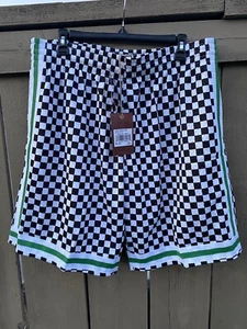 Mens Mitchell & Ness NBA Checked Swingman Shorts Boston Celtics White - 2XL - Picture 1 of 5
