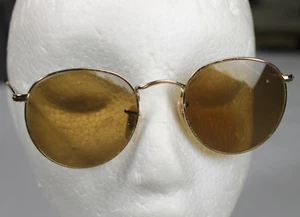 Ray Ban RB3447 N Sunglasses Round Metal Gold Made in Italy 145 - Picture 1 of 7