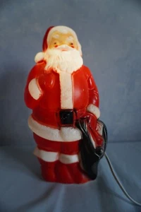 Empire blowmold 13" Santa Claus 1968 bag presents w/cord #1351-1379 Christmas - Picture 1 of 12