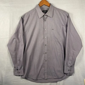 Balenciaga Men’s Dress Shirt 17.5 - 34/35 XL Charcoal Gray BB Button Embroidered - Picture 1 of 8
