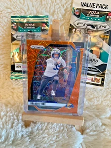 Panini Prizm 2024 Orange Laser Prizm #310 Braden Fiske LA Los Angeles Rams RC - Bild 1 von 2