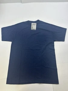 NWT VINTAGE ROEBUCKS SEARS T-Shirt Medium POCKET NAVY BLUE - Picture 1 of 7