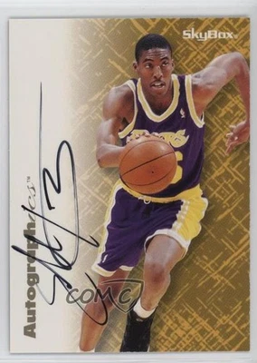 Skybox Premium Autographics 1996-97 tinta negra Eddie Jones automático Foto 1 de 3