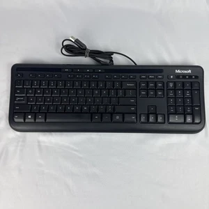 Microsoft Wired Keyboard 600 Model 1576 – USB – Standard Office/Gaming – TESTED - Picture 1 of 9