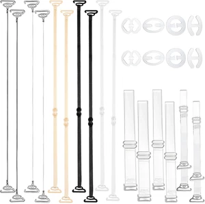 24 Stück transparente BH Träger unsichtbar BH-Träger Ersatz elastisch Tanz-BH transparent  - Bild 1 von 12