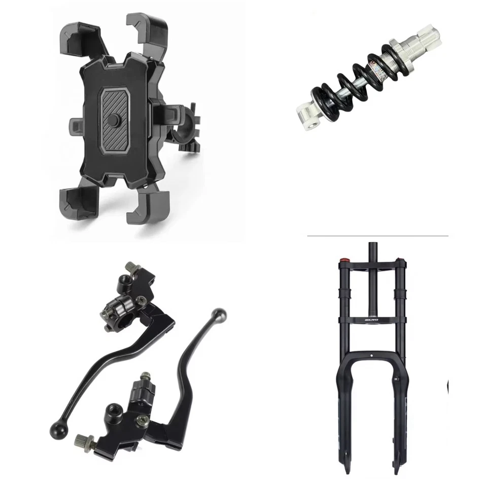 TESWAY Neu Aufhängung, Hinterradaufhängung, Handyhalterung und Bremshebel für empfri0