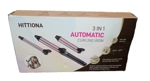 Hittiona Rotating Curling Iron 3 in1 Automatic Curling Iron 3/4, 1 1/4, 1 Inch - Picture 1 of 15