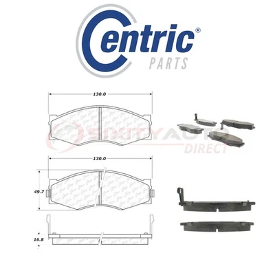 Centric Semi Metallic Brake Pads w Shim for 1984-1989 Nissan 300ZX 3.0L V6 - ms - Image 1 of 4
