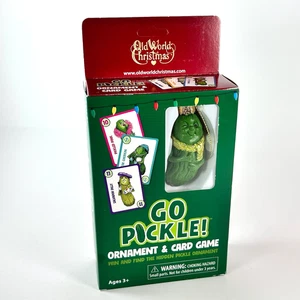 Go Pickle! Card Game & Ornament Old World Christmas New Sealed Box - Picture 1 of 10