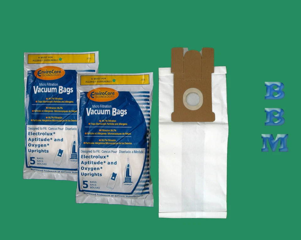 10 Aptitude & Oxygen Vacuum Cleaner Bags EL204A Electrolux Upright 3 Type EL205B - Image 1 of 1
