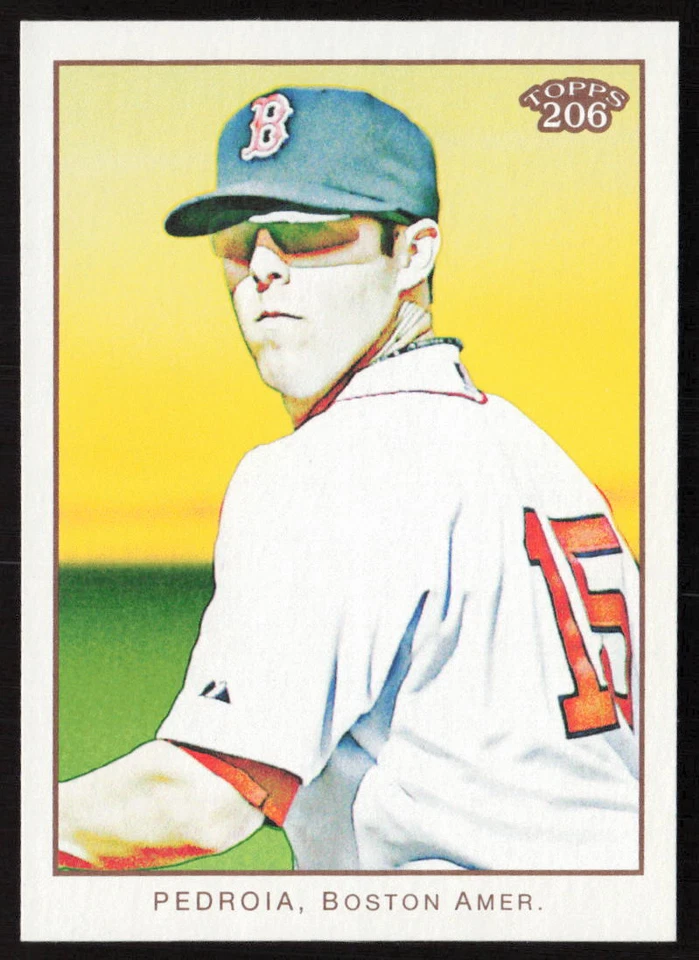 2009 Topps 206 Dustin Pedroia #71 Boston Red Sox - Image 1 of 2