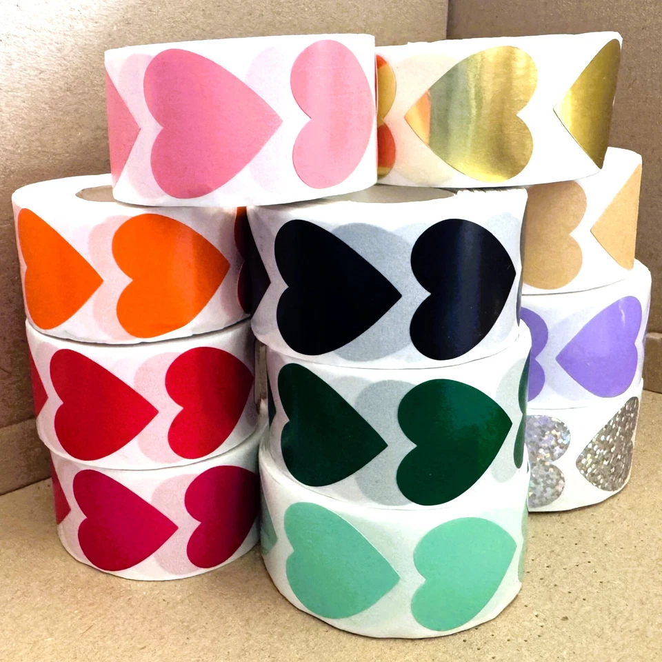 Herz Aufkleber Herzen Sticker 2,5cm zum Basten Kleben Dekorieren Verzieren DIY - Bild 1 von 1