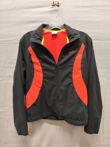 Nike Mens Bomber Jacket Full Zip Up Long Sleeves High Neck Black Red Size M - Picture 1 of 5