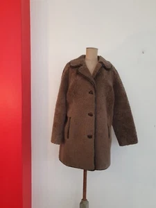 Vintage J Teff England Shearling Women's Coat Jacket M-L RARITY fits AU 12-14 - Picture 1 of 21