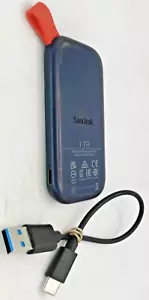 1TB SANDISK SDSSDE30-1T00 USB-C Portable SSD Solid State Drive - Picture 1 of 2
