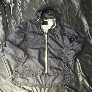 Banana Republic Rain Jacket Navy W/ Hideable Hood M - Picture 1 of 5