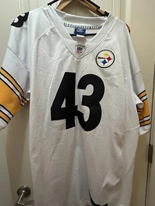 Maglia NFL Vintage Reebok Troy Polamalu Pittsburgh Steelers Equipment Taglia 50 - Foto 1 di 3