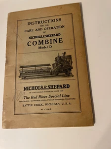 Anleitung zur Pflege und Bedienung von Nichols & Shepard Mähdrescher Modell D - Bild 1 von 15