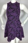 FOREVER 21 Women's Dress Small Black and Purple Sleeveless Stretch S