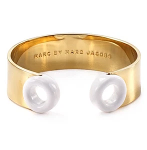 Marc Jacobs Bracelet Peep Hole Cuff Bangle White NEW - Picture 1 of 7