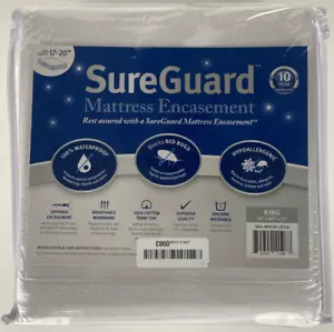 King (17-20 Zoll Tief) SureGuard Matratzenummantelung 100 % wasserdicht, Bettwanze schwarz - Bild 1 von 5