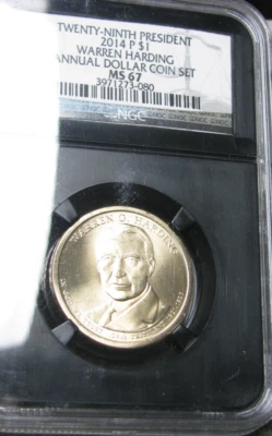 2014 William Harding Dollar from Annual Dollar Set  NGC MS-67 Graded -- #257C - Image 1 of 4