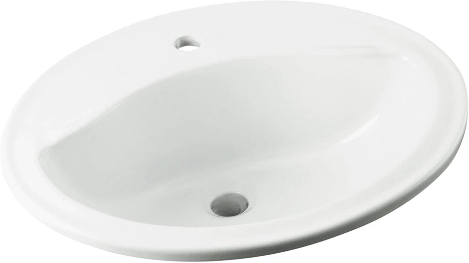 Овальная раковина для ванной Sterling 442001-0 Sanibel 20 x 17 x 8 дюймов - белая - Изображение 1 из 1